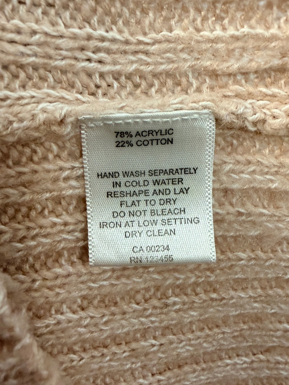Lord & Taylor Cream Ribbed Cowl Neck Sweater - Picture 6 of 6